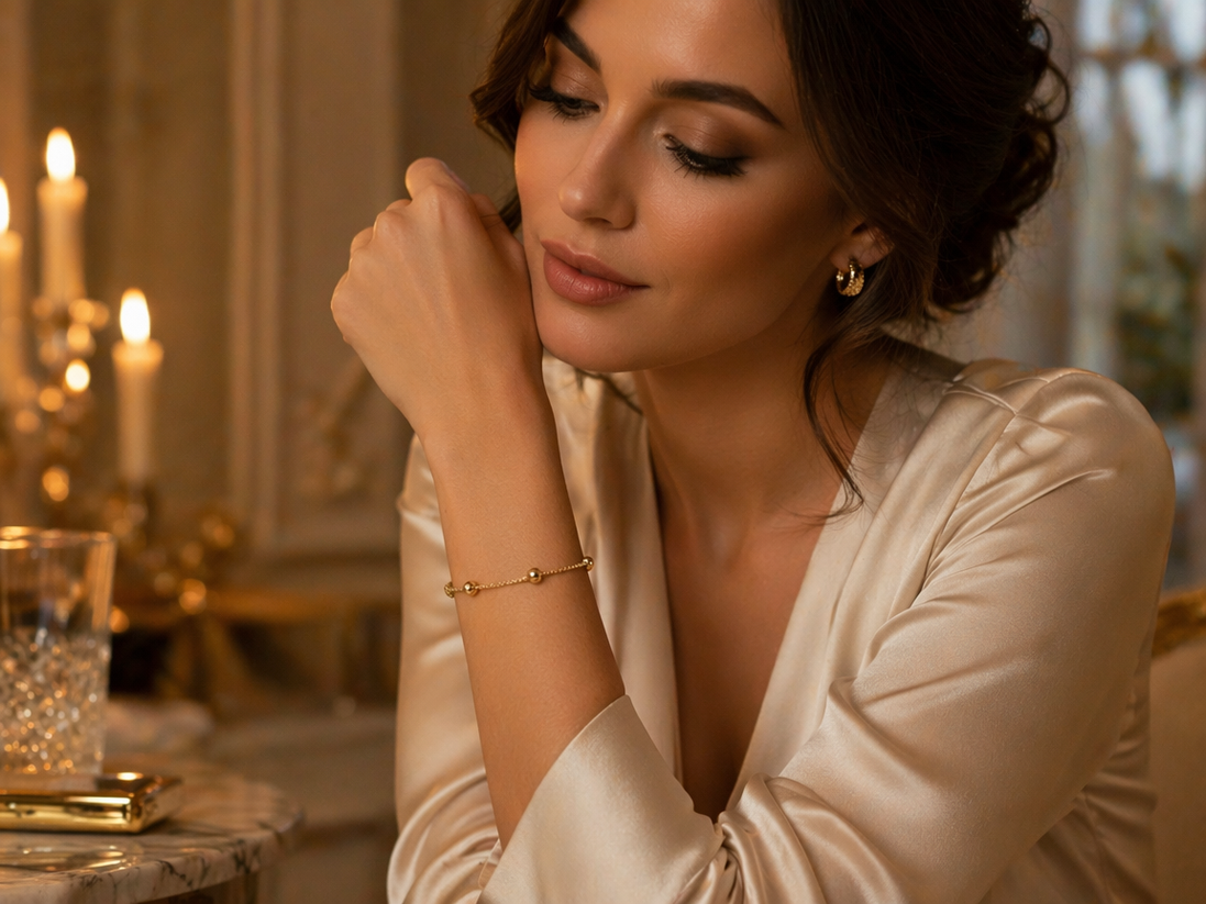 Minimalist Gold Bead Bracelet