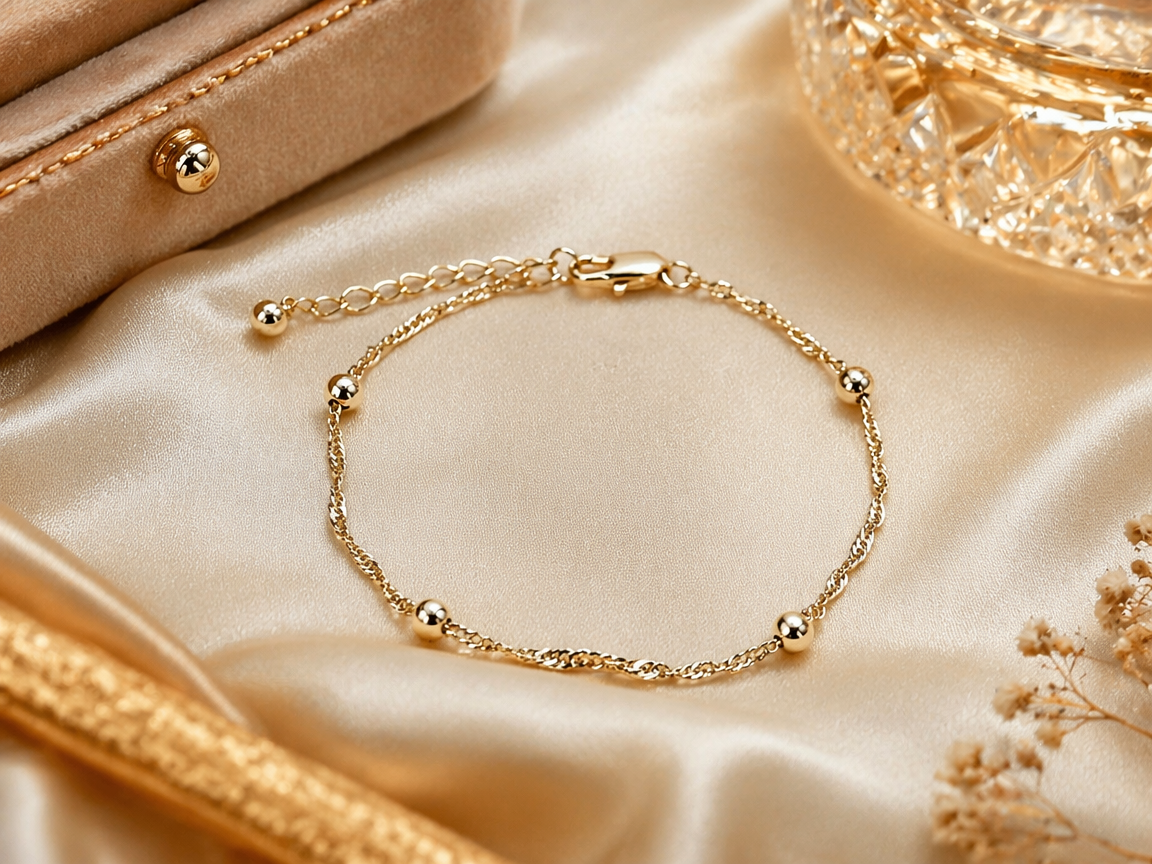 Minimalist Gold Bead Bracelet
