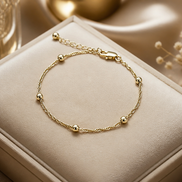 Minimalist Gold Bead Bracelet