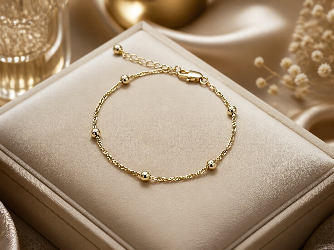 Minimalist Gold Bead Bracelet