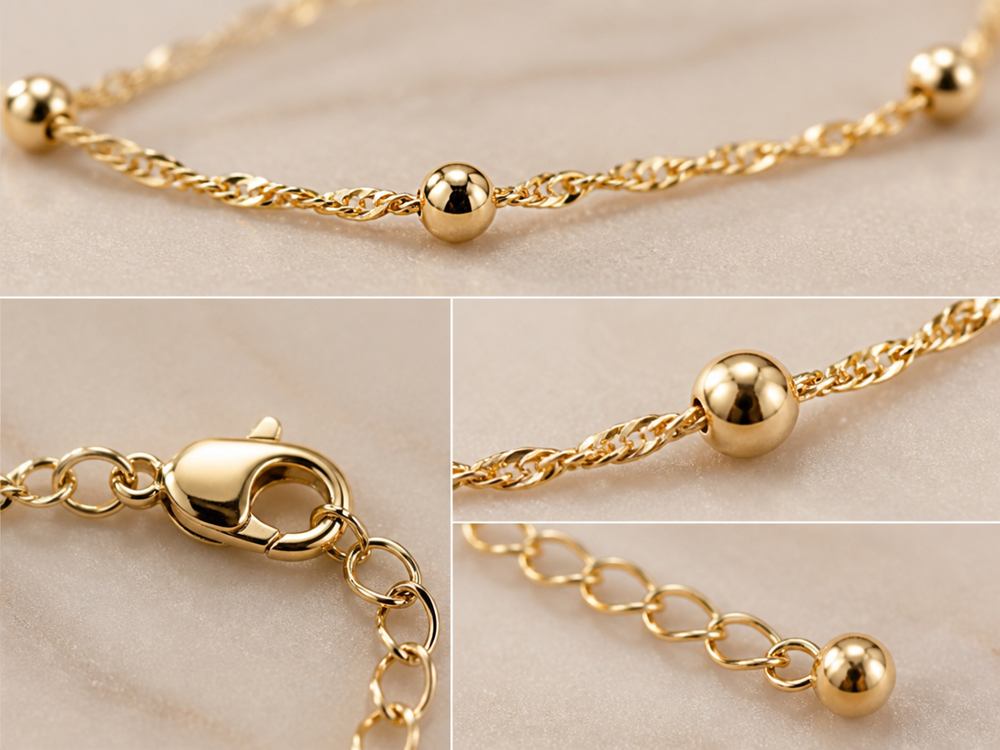 Minimalist Gold Bead Bracelet