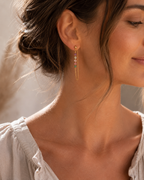 Multicolour Fluorite Chain Drop Earrings
