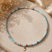 Imperial Jasper Beaded Necklace in 14K Gold Plate