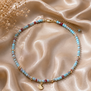 Imperial Jasper Beaded Necklace in 14K Gold Plate