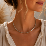 Citrine & Freshwater Pearl Necklace
