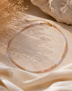 Rose Quartz & Moonstone Choker Necklace