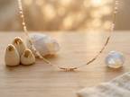 Rose Quartz & Moonstone Choker Necklace