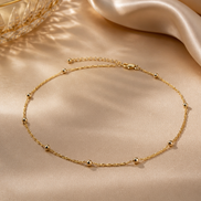 Minimalist Gold Bead Necklace