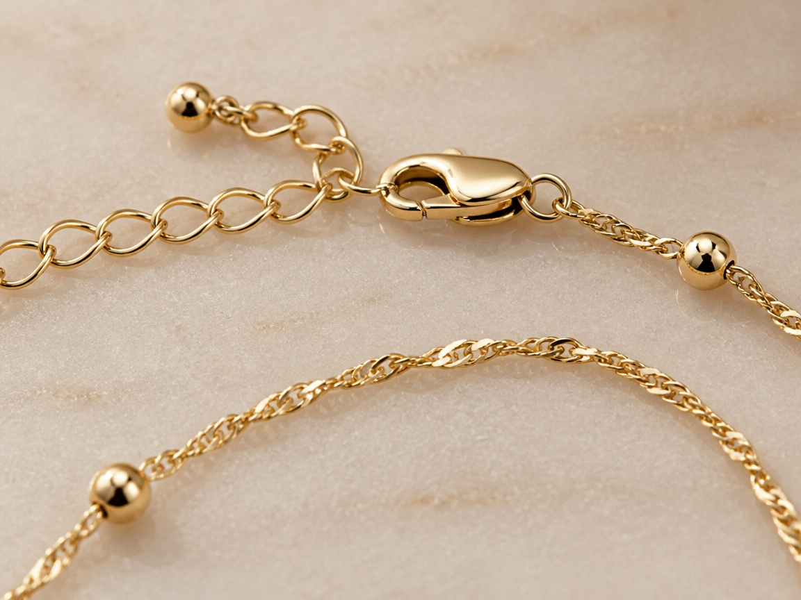 Minimalist Gold Bead Necklace