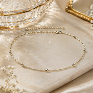 Minimalist Gold Bead Necklace