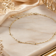 Minimalist Gold Bead Necklace