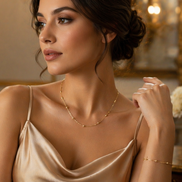 Minimalist Gold Bead Necklace