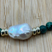 Burmese Jade & Baroque Pearl Necklace