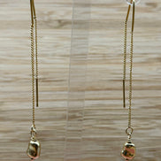 Sculptural Organic Drop Threader Earrings