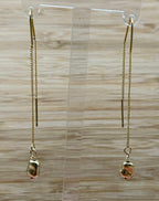 Sculptural Organic Drop Threader Earrings