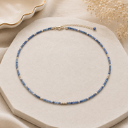 Faceted Kyanite Minimal Choker Necklace