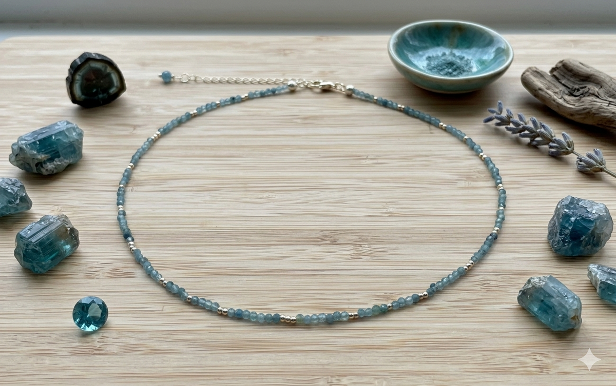 Faceted Multicolour Tourmaline Choker Necklace in 14K Gold Plate
