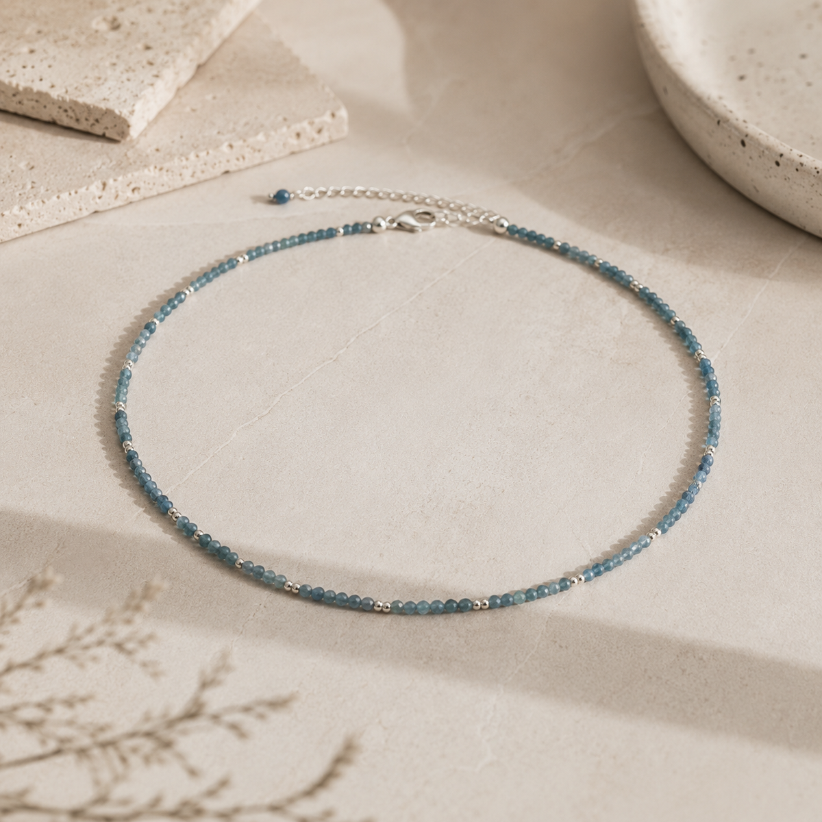 Faceted Multicolour Tourmaline Choker Necklace in 14K Gold Plate