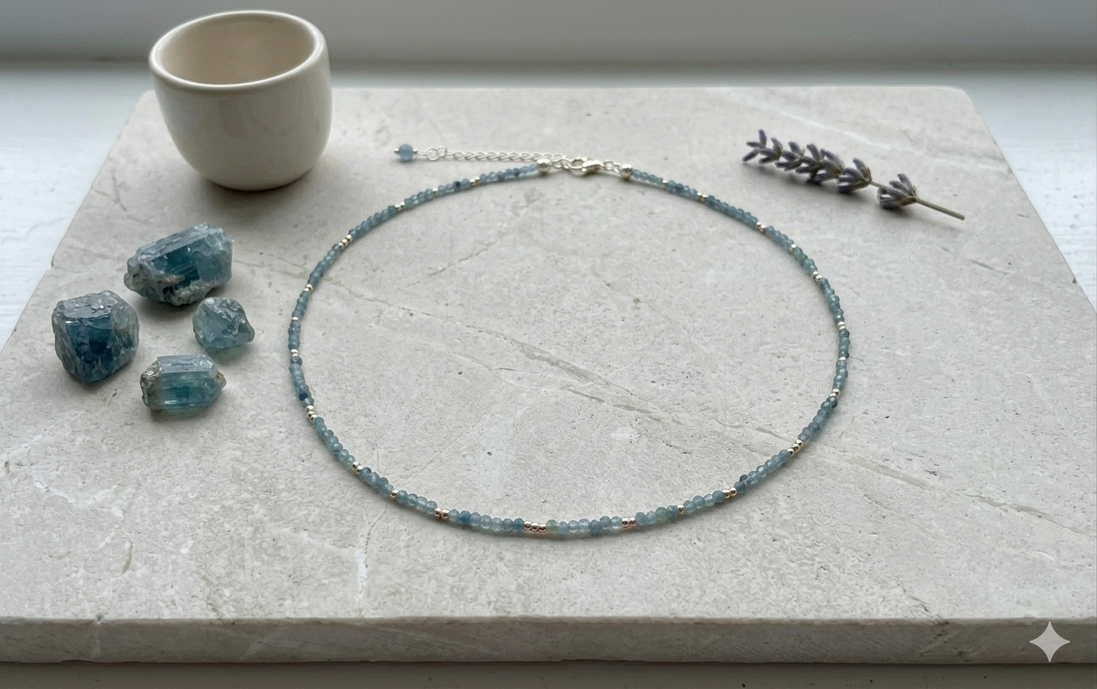 Faceted Multicolour Tourmaline Choker Necklace in 14K Gold Plate