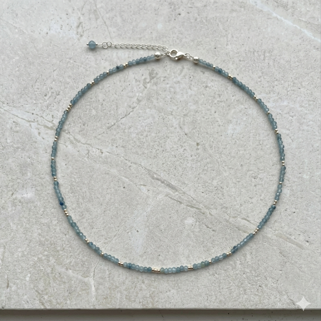 Faceted Multicolour Tourmaline Choker Necklace in 14K Gold Plate