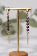 Kasgar Garnet Chain Drop Earrings