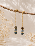 Faceted Sodalite Chain Drop Earrings