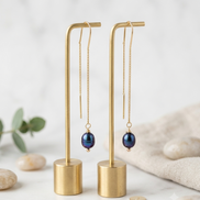 Peacock Freshwater Pearl Threader Earrings