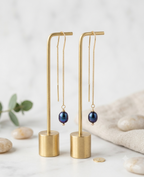 Peacock Freshwater Pearl Threader Earrings