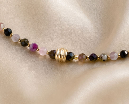 Faceted Multicolour Tourmaline Necklace