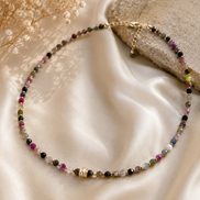 Faceted Multicolour Tourmaline Necklace