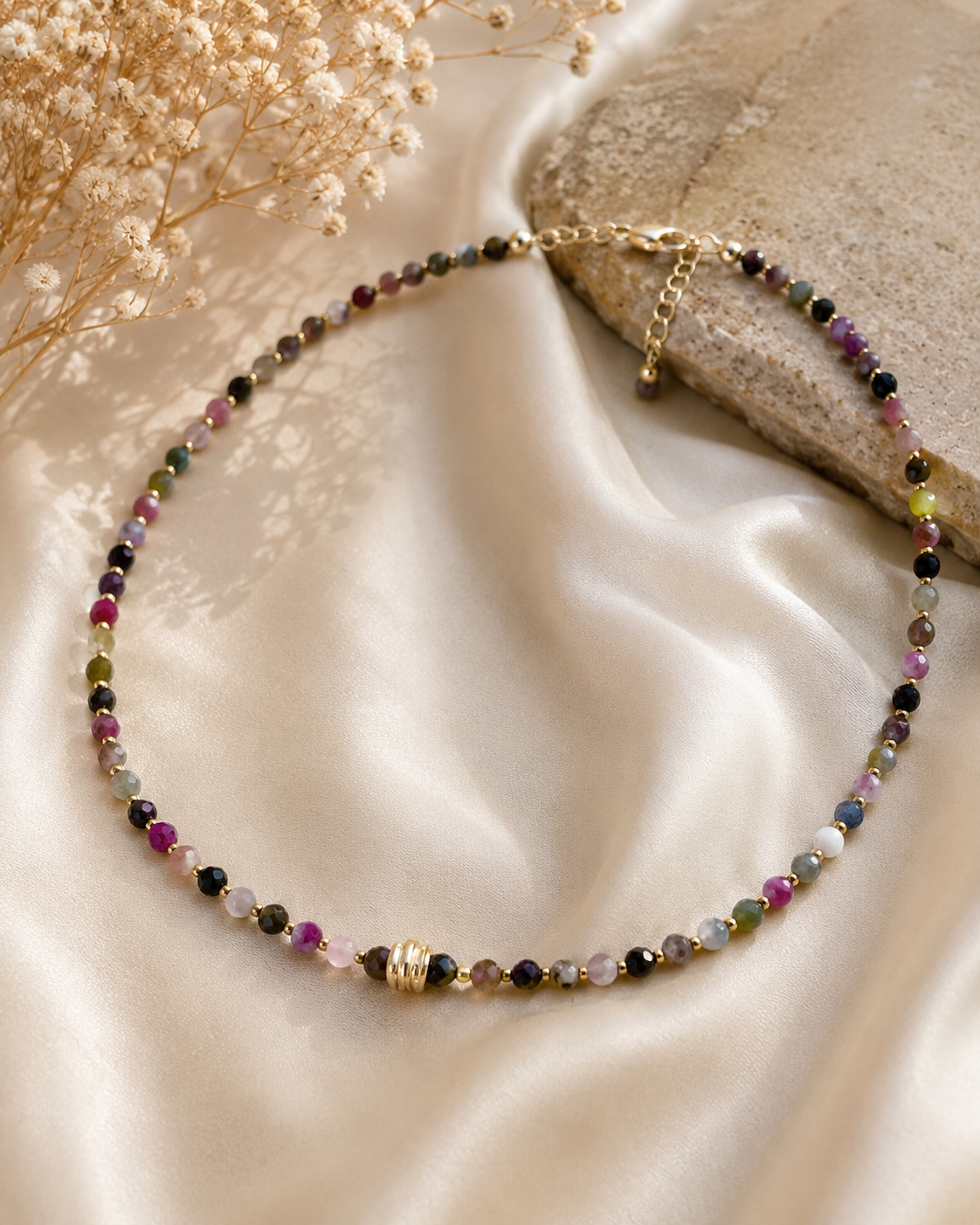 Faceted Multicolour Tourmaline Necklace