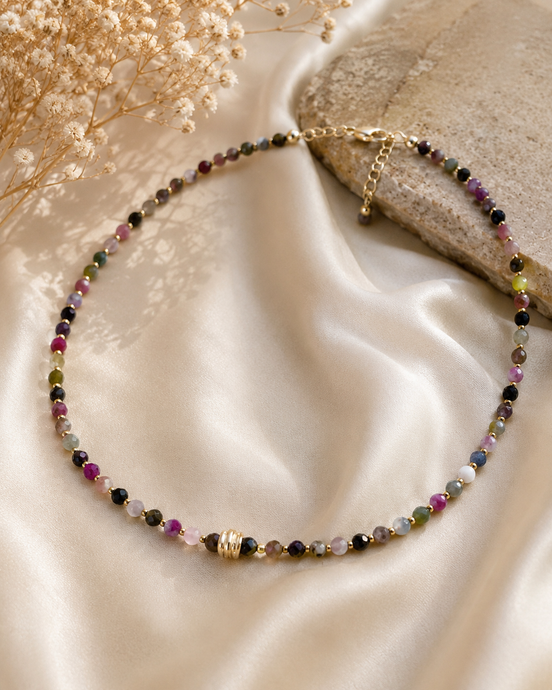 Faceted Multicolour Tourmaline Necklace