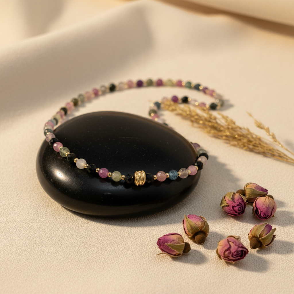 Faceted Multicolour Tourmaline Necklace