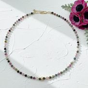Faceted Multicolour Tourmaline Necklace