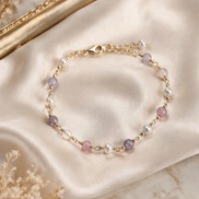 Chinese Moonstone & Freshwater Pearl Bracelet