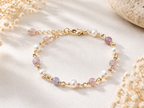 Chinese Moonstone & Freshwater Pearl Bracelet