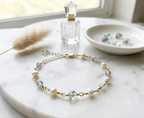 Fluorite & Freshwater Pearl Bracelet