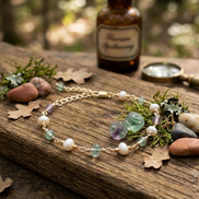 Fluorite & Freshwater Pearl Bracelet