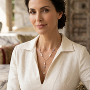 Freshwater Pearl & Moonstone Y-Necklace in 14K Gold Plate